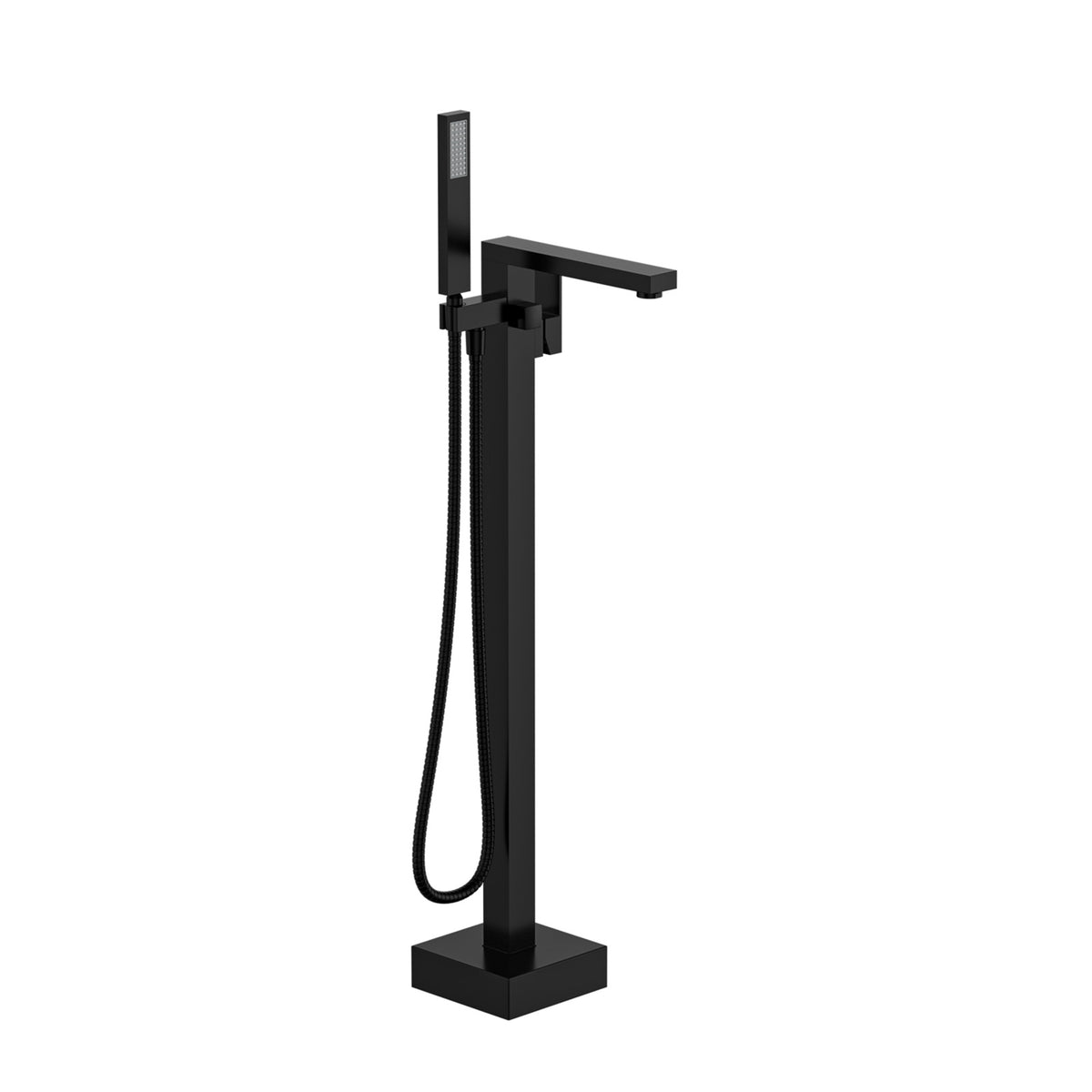 Mokleba Matte Black Freestanding Tub Filler with Hand Shower