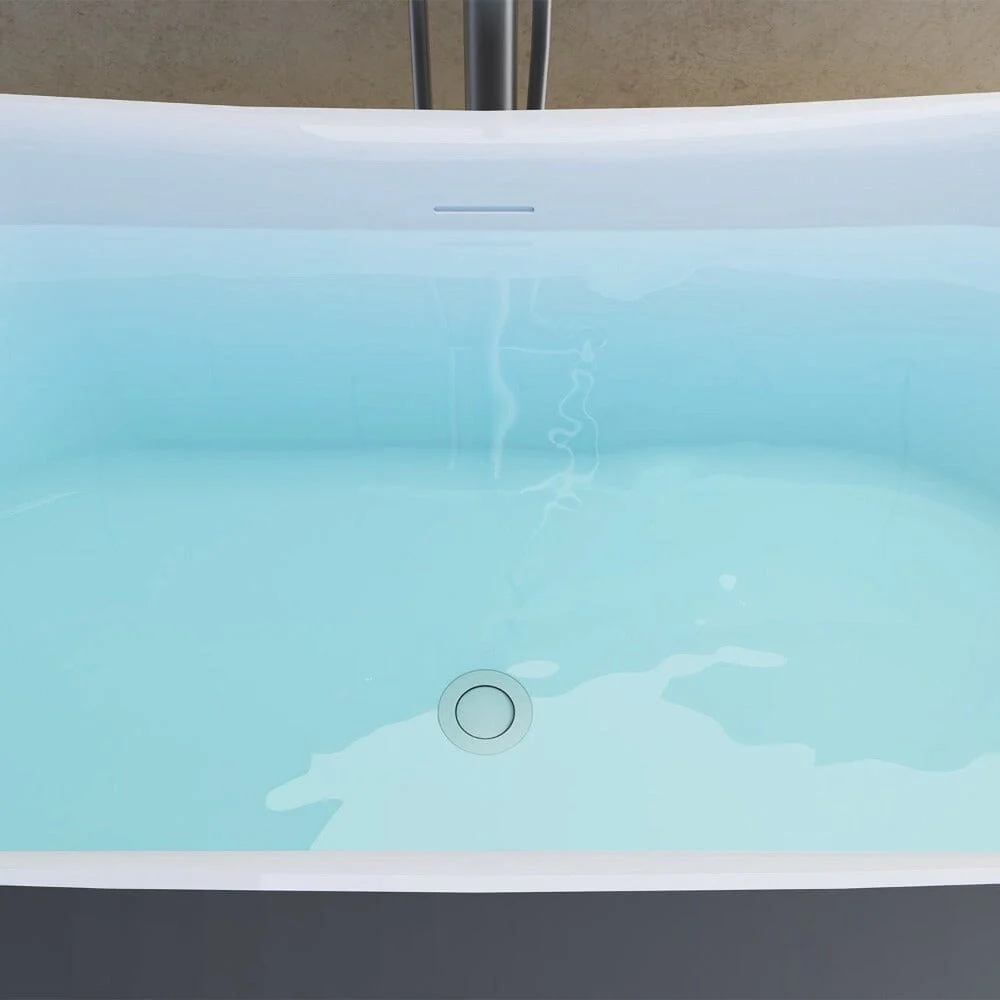 59 Inch Mokleba Freestanding Slipper Bathtub Gray