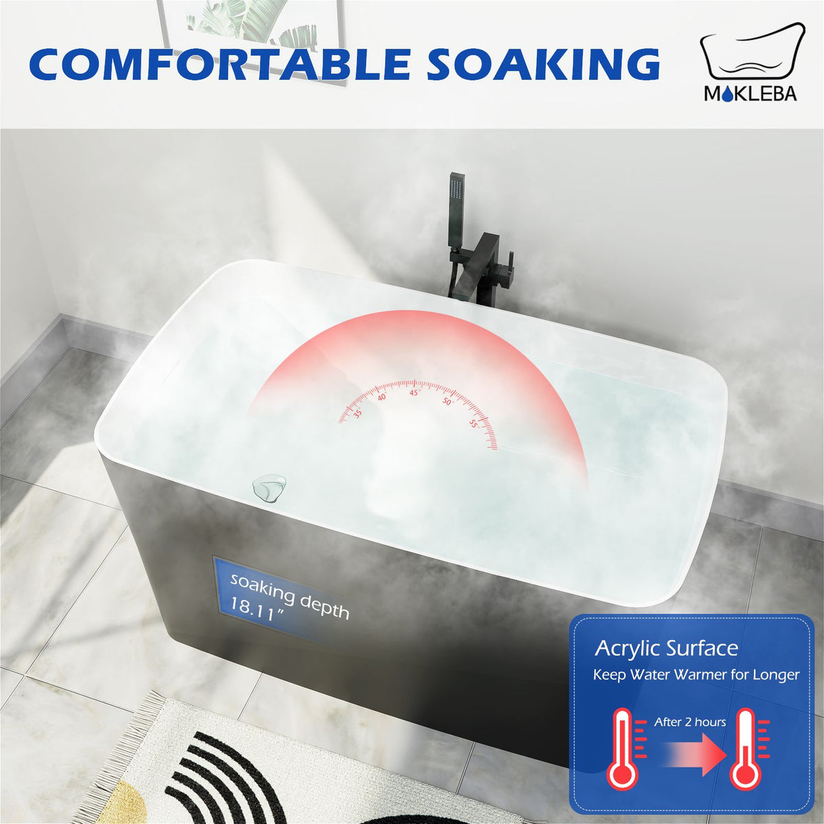 Comfortable Soaking Black