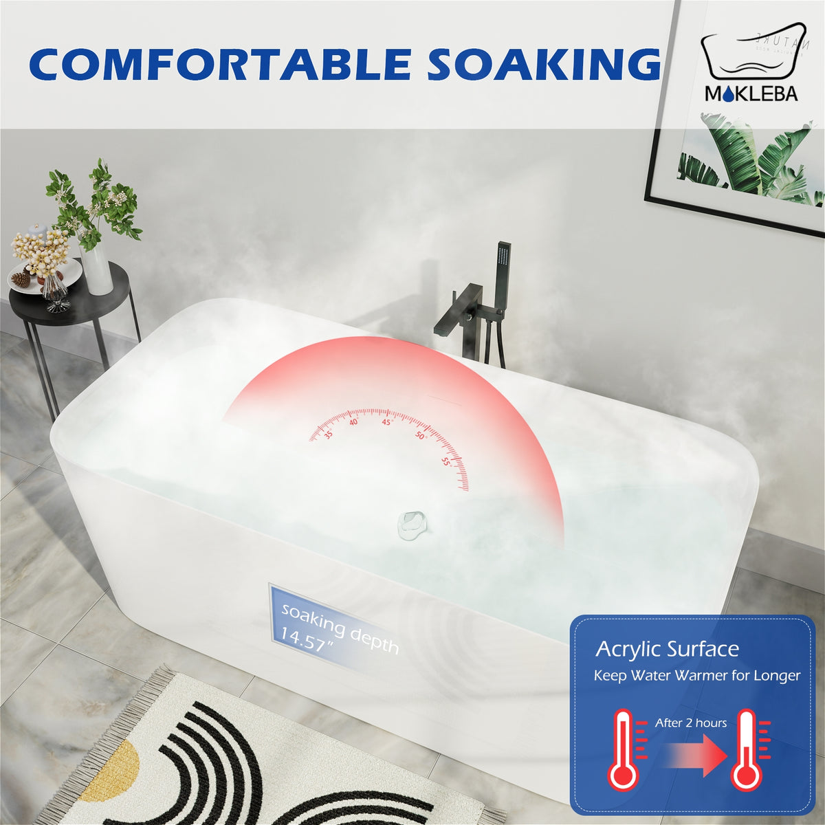 Comfortable Soaking Depth