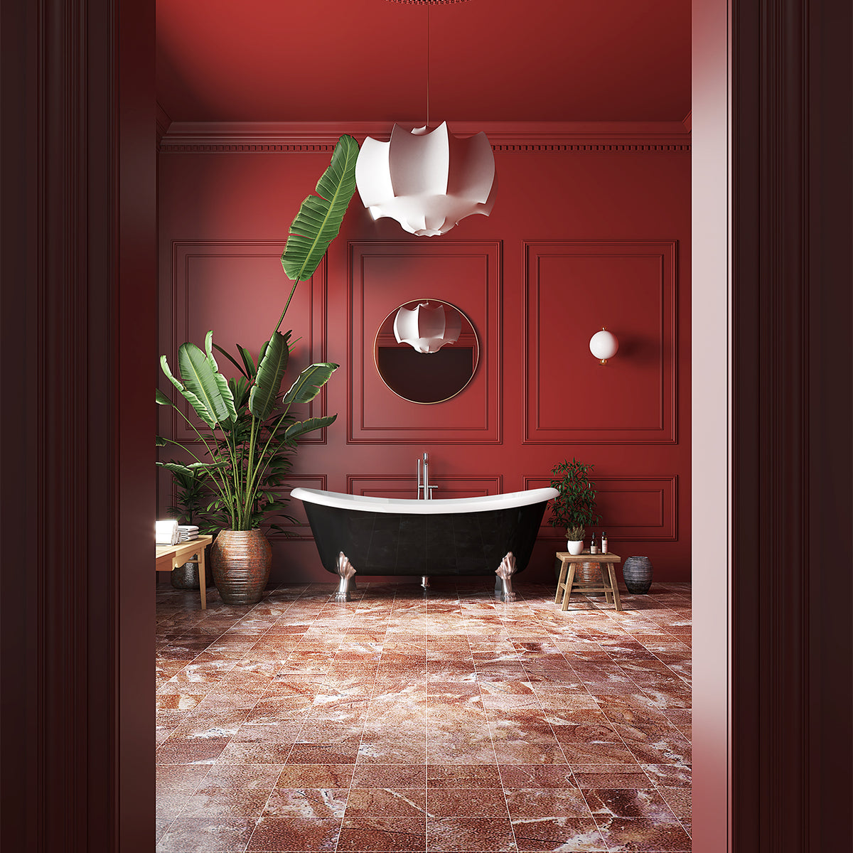 Mokleba 67" Acrylic Freestanding Bathtub with Claw Foot, Glossy White