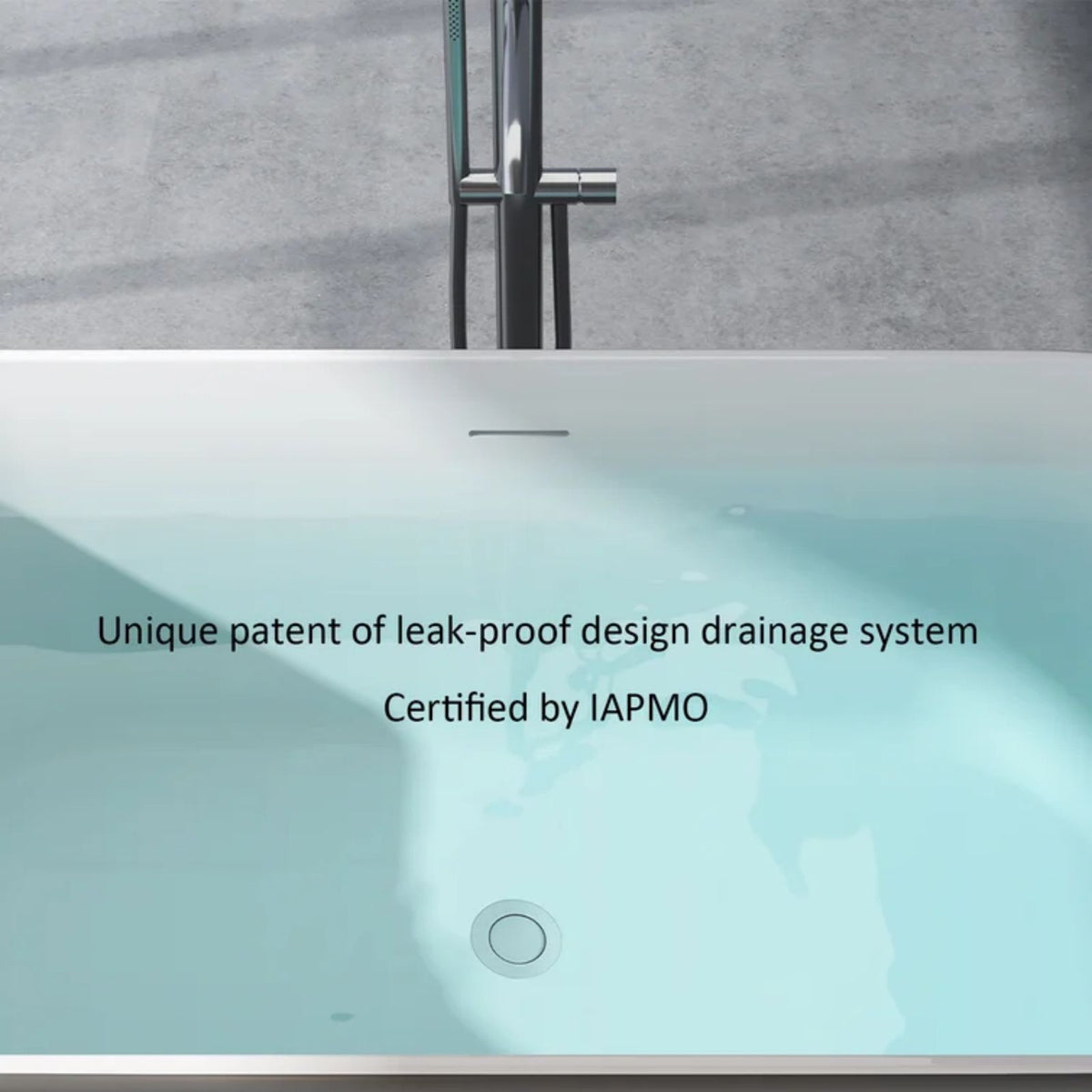 100% Fade Resistant Lucite Acrylic Bathtub Gray