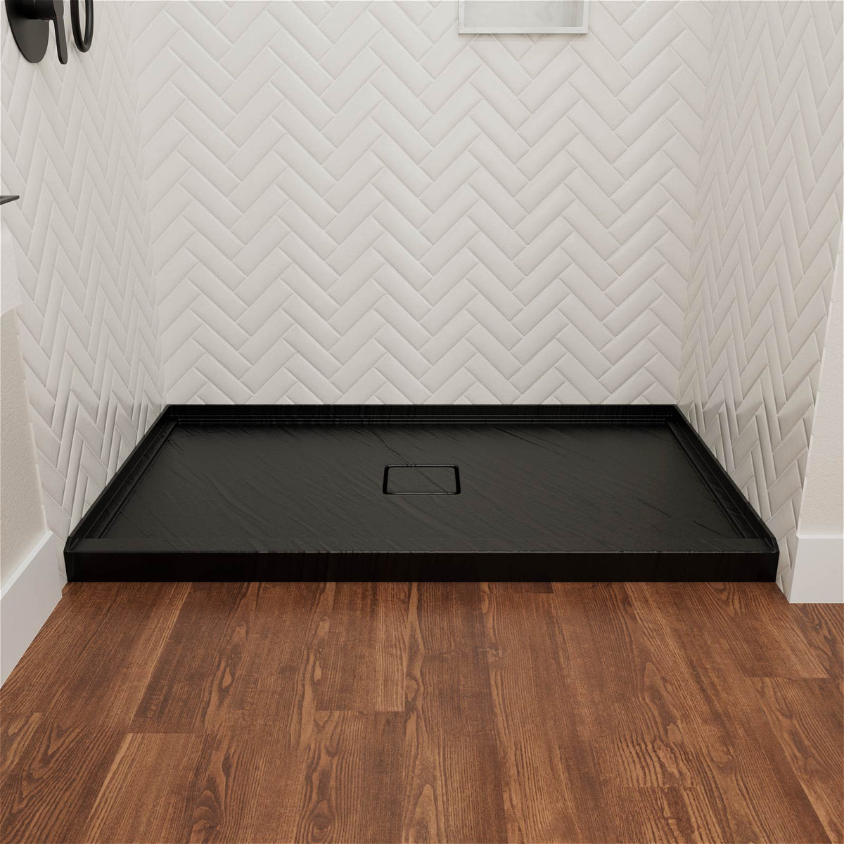 Mokleba 60"x36" Center Drain Square Outlet Shower Pan