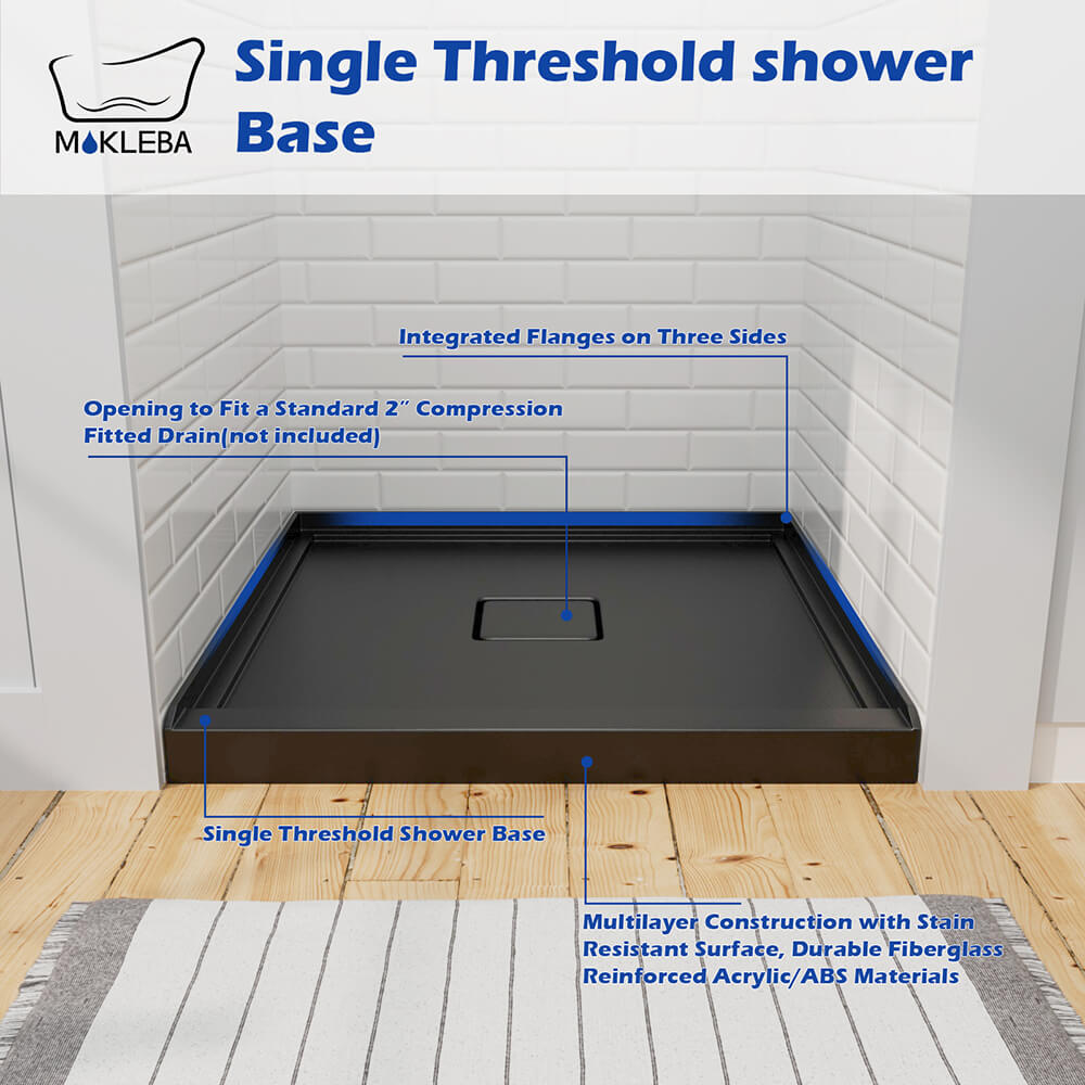 Mokleba 36"x36" Square Center Drain Shower Pan