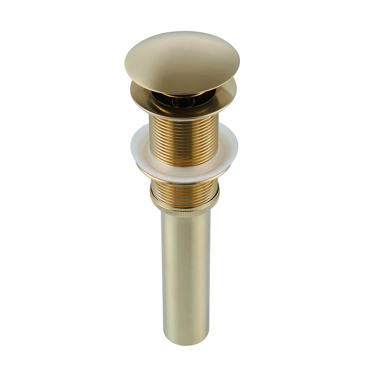 Solid Brass Pop-Up Sink Drain for Vessel Sinks Without Overflow, 5 Finishes