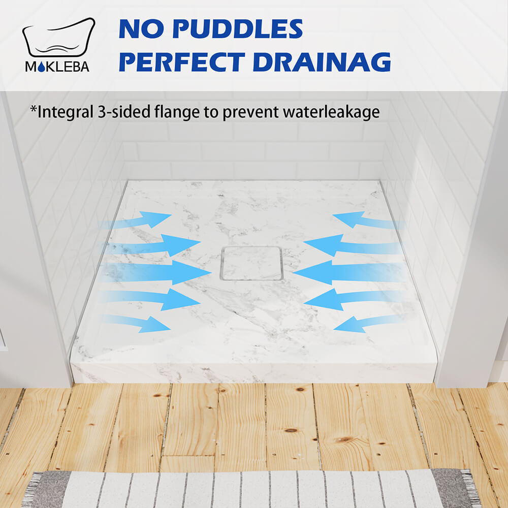 Mokleba 36"x36" Square Center Drain Shower Pan