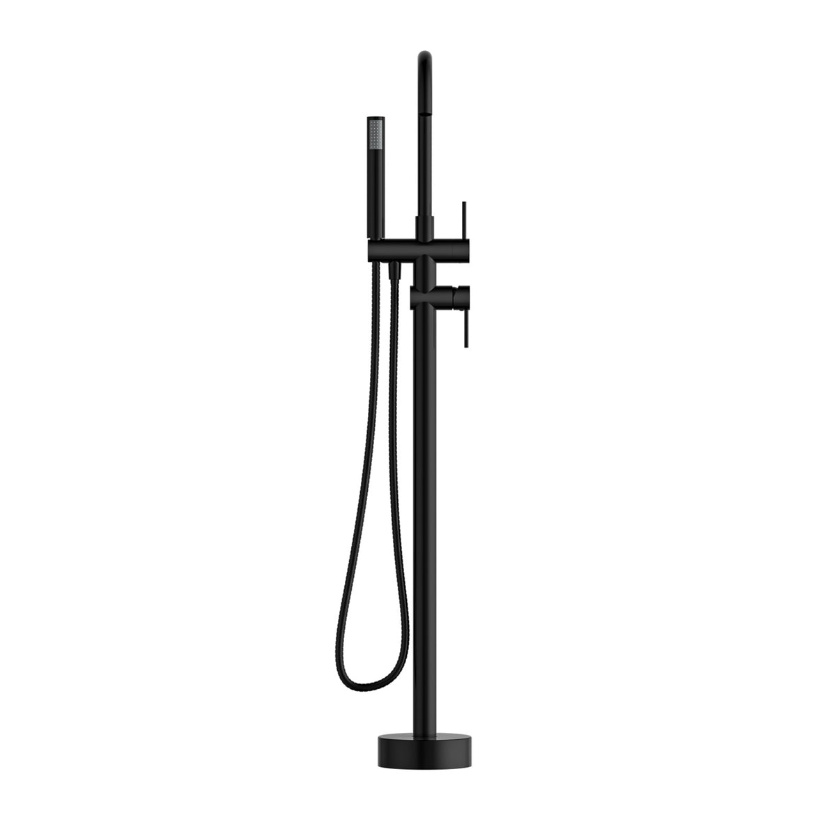 Mokleba Matte Black Freestanding Tub Faucet with Hand Shower