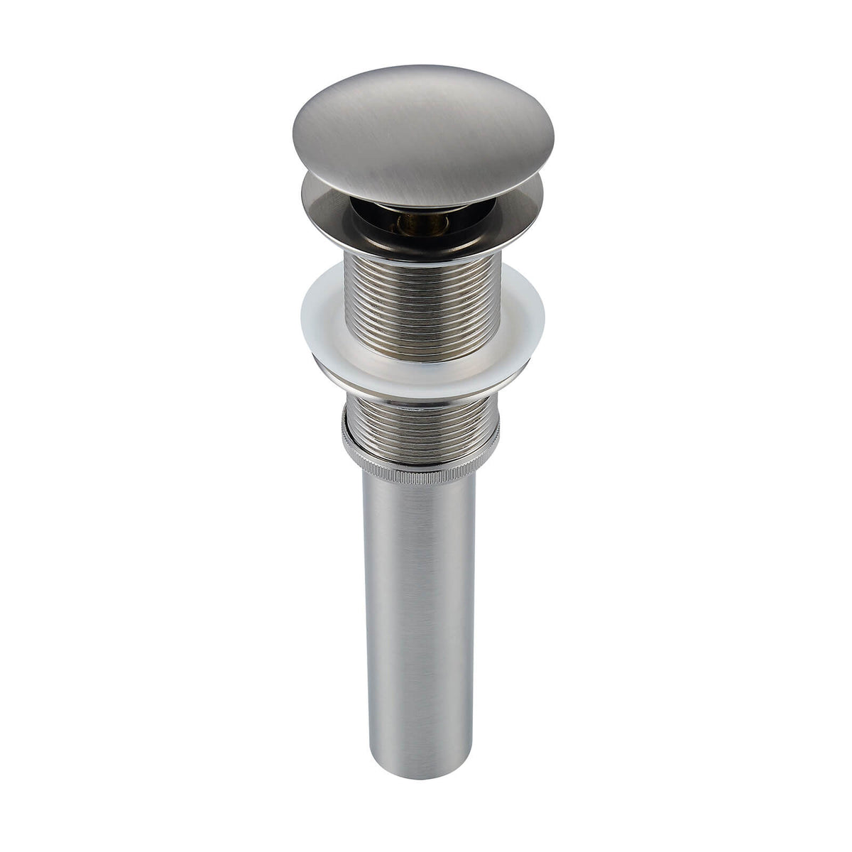 Solid Brass Pop-Up Sink Drain for Vessel Sinks Without Overflow, 5 Finishes