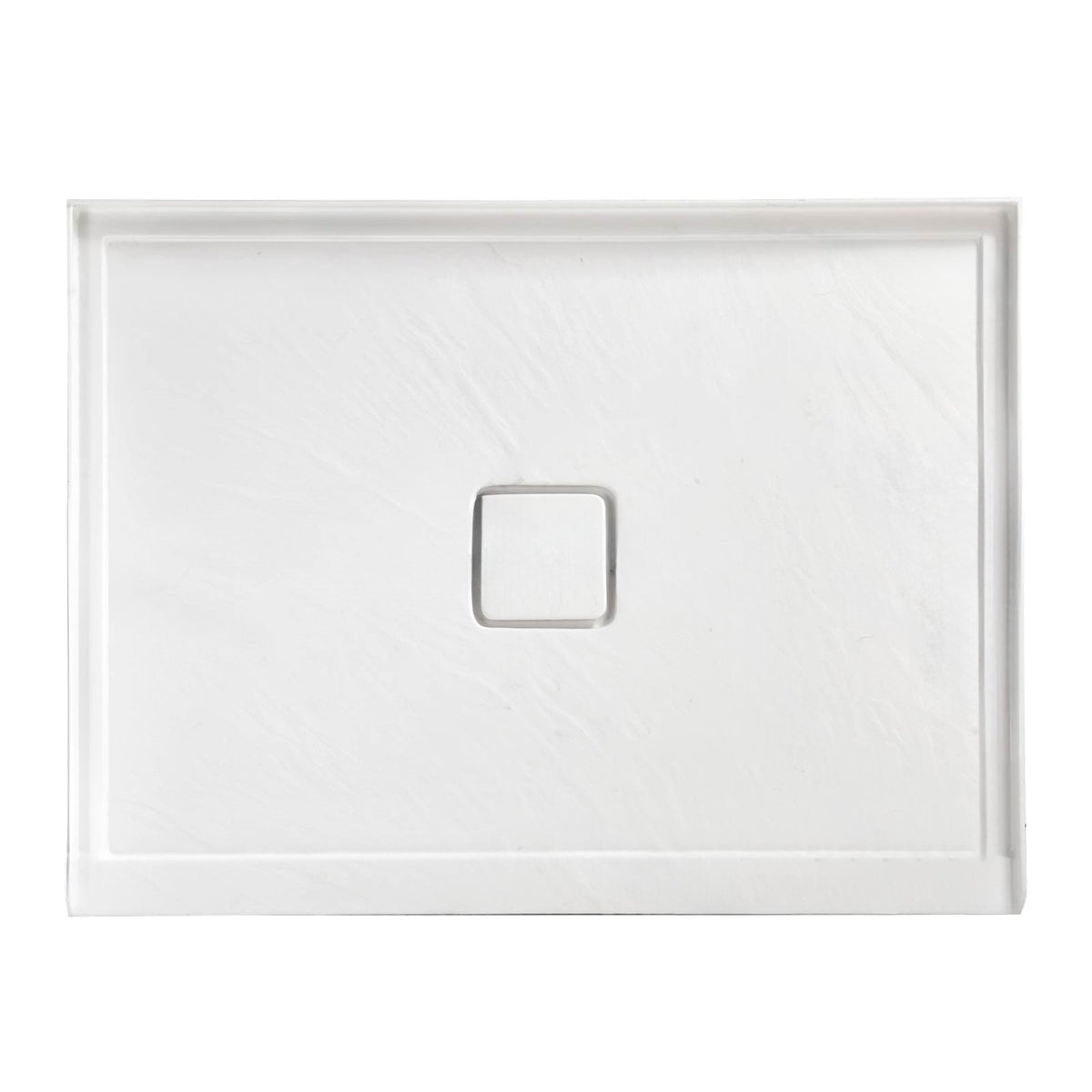 Mokleba 60"x36" Center Drain Square Outlet Shower Pan
