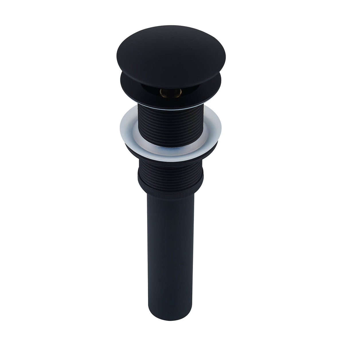 Solid Brass Pop-Up Sink Drain for Vessel Sinks Without Overflow, 5 Finishes