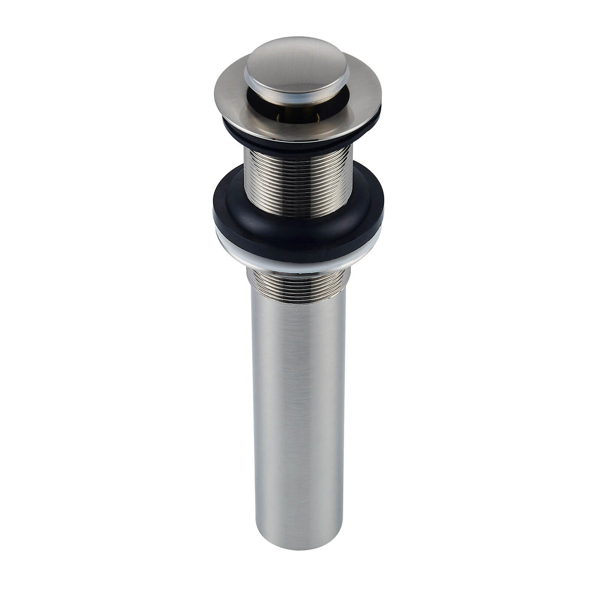 All-Brass No Overflow Bathroom Sink Drain Stopper, 5 Finishes