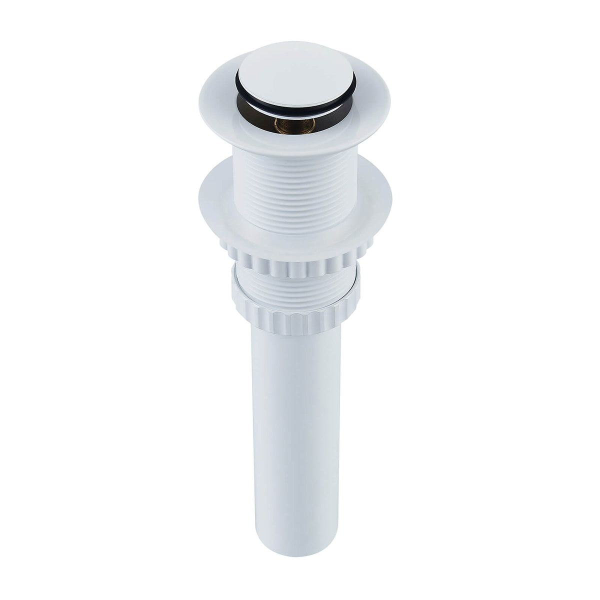 Solid Brass No-Overflow Sink Drain with Hand-Tighten Lock Nut, 5 Finishes