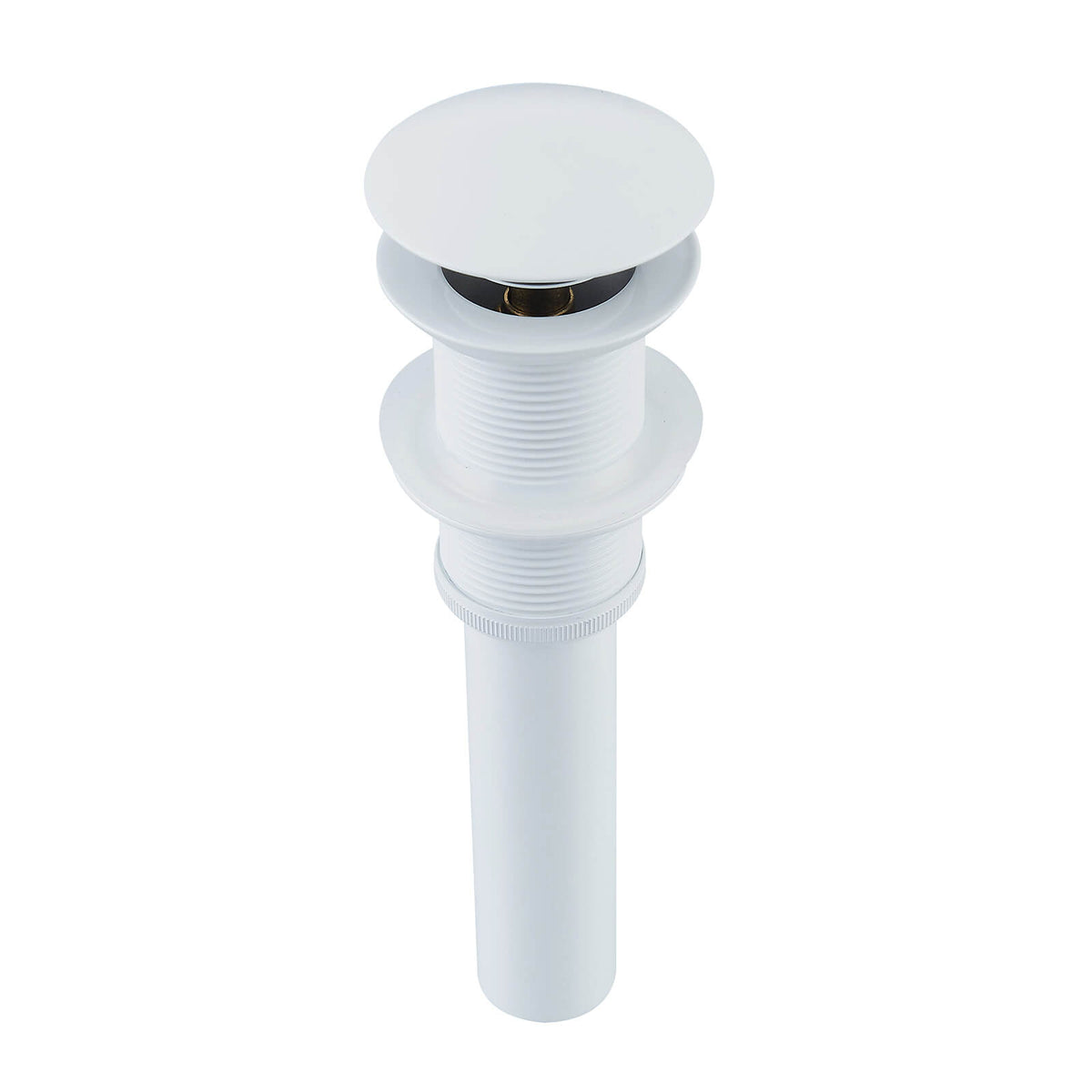 Solid Brass Pop-Up Sink Drain for Vessel Sinks Without Overflow, 5 Finishes