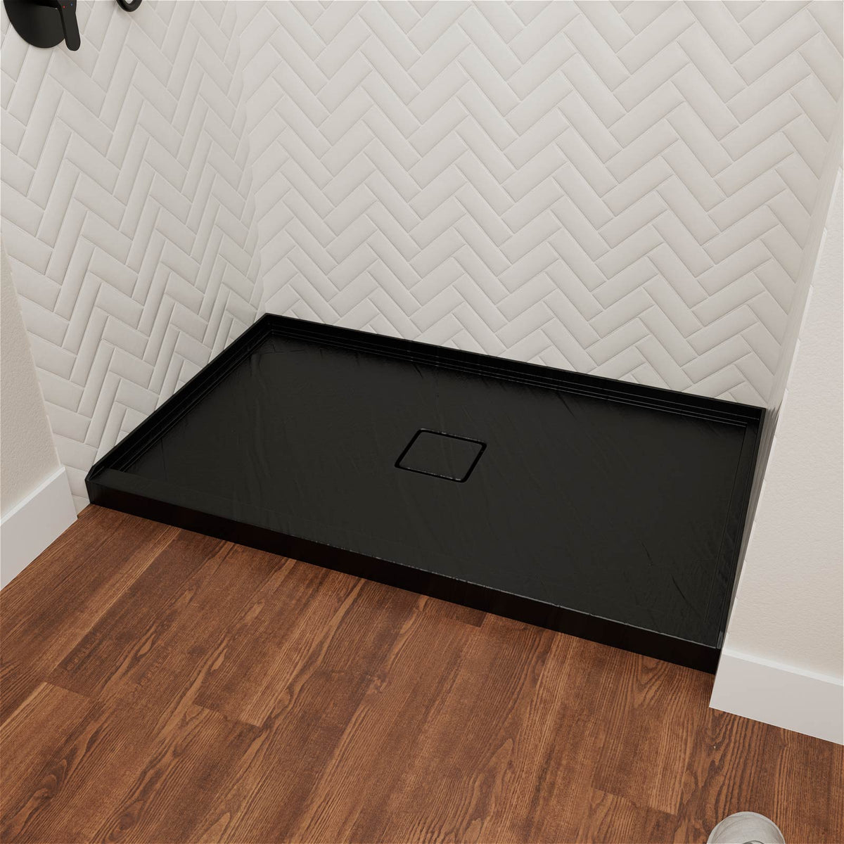 Mokleba 60"x36" Center Drain Square Outlet Shower Pan