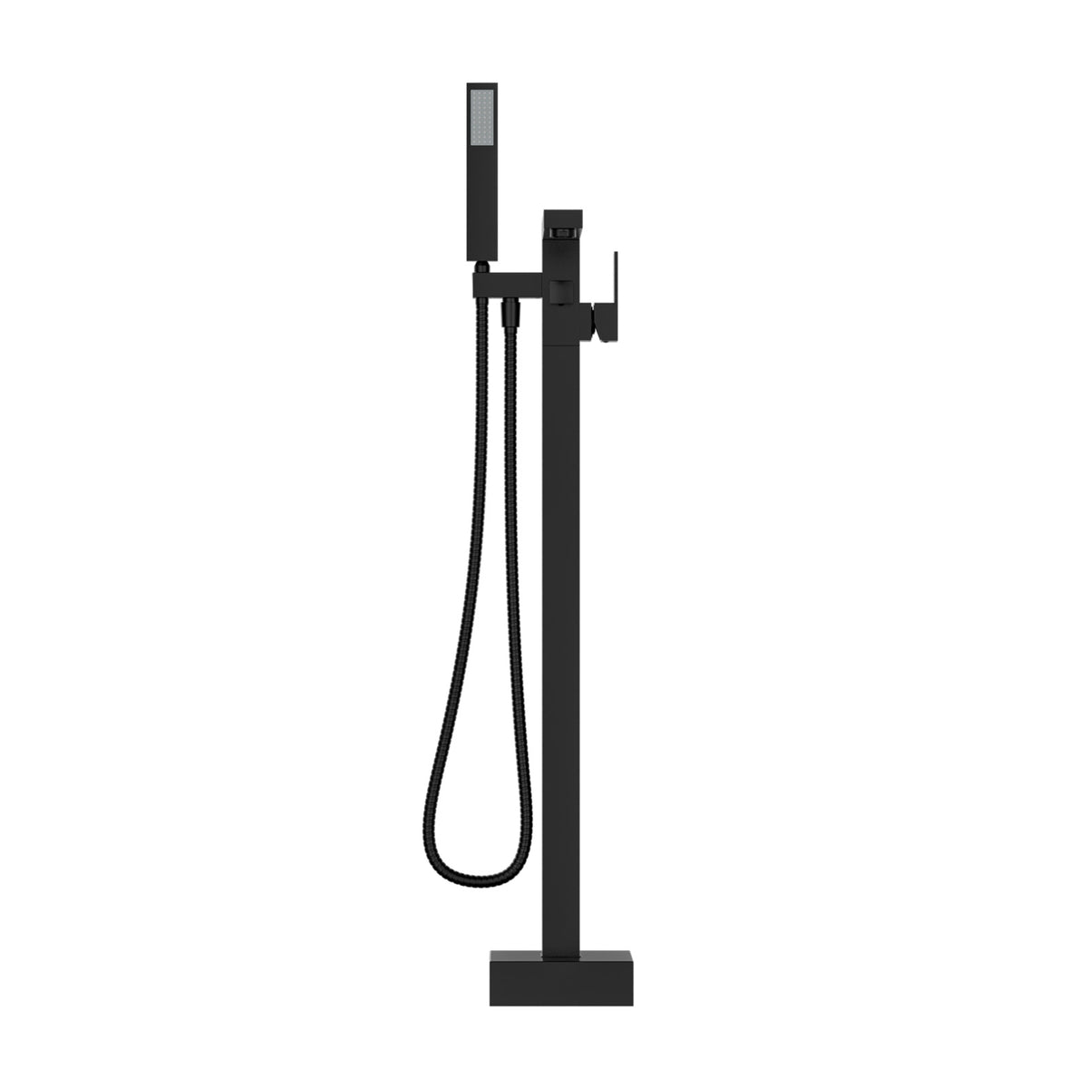 Mokleba Matte Black Freestanding Tub Filler with Hand Shower