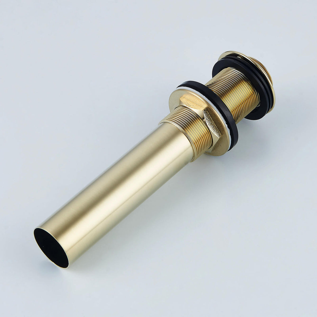 All-Brass No Overflow Bathroom Sink Drain Stopper, 5 Finishes