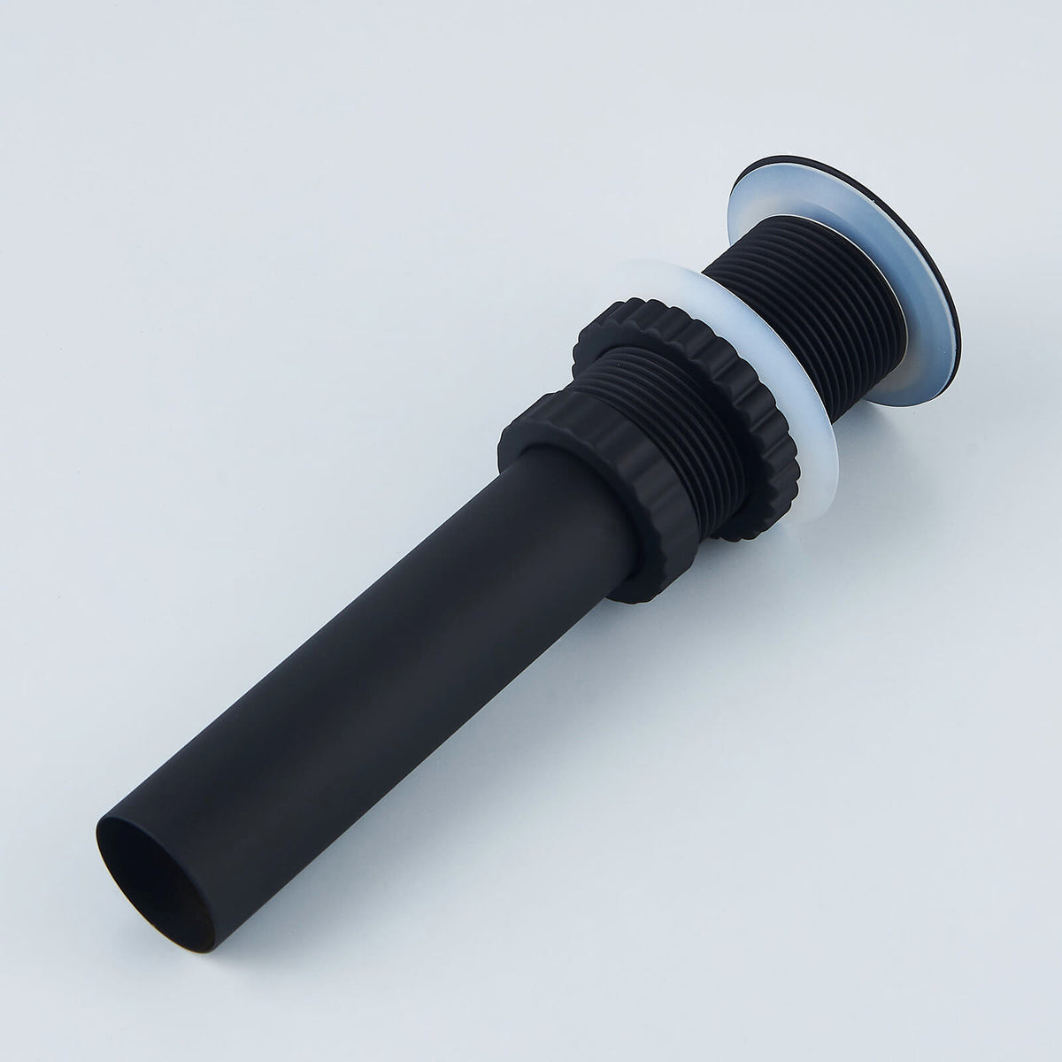 Solid Brass No-Overflow Sink Drain with Hand-Tighten Lock Nut, 5 Finishes