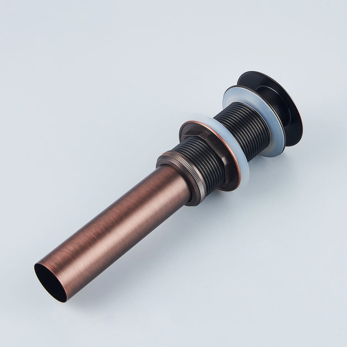 Solid Brass Pop-Up Sink Drain for Vessel Sinks Without Overflow, 5 Finishes