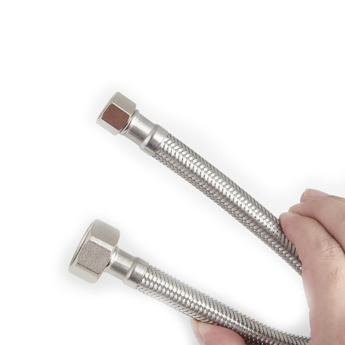 Mokleba 12/16 Inch Toilet Connector Hose, 304 Stainless Steel Supply Line