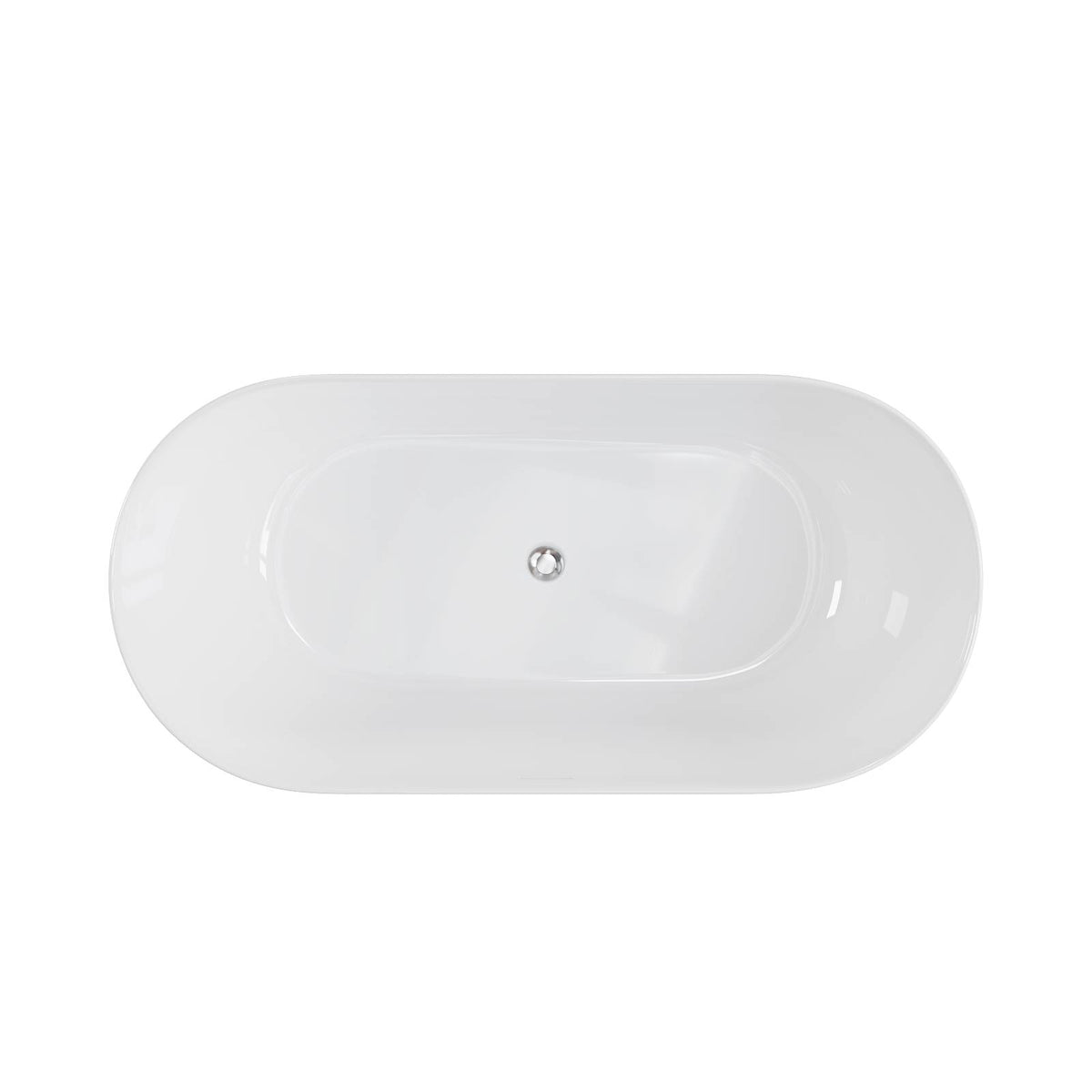 Mokleba 59" Freestanding Acrylic Soaking Tub with Diamond Exterior