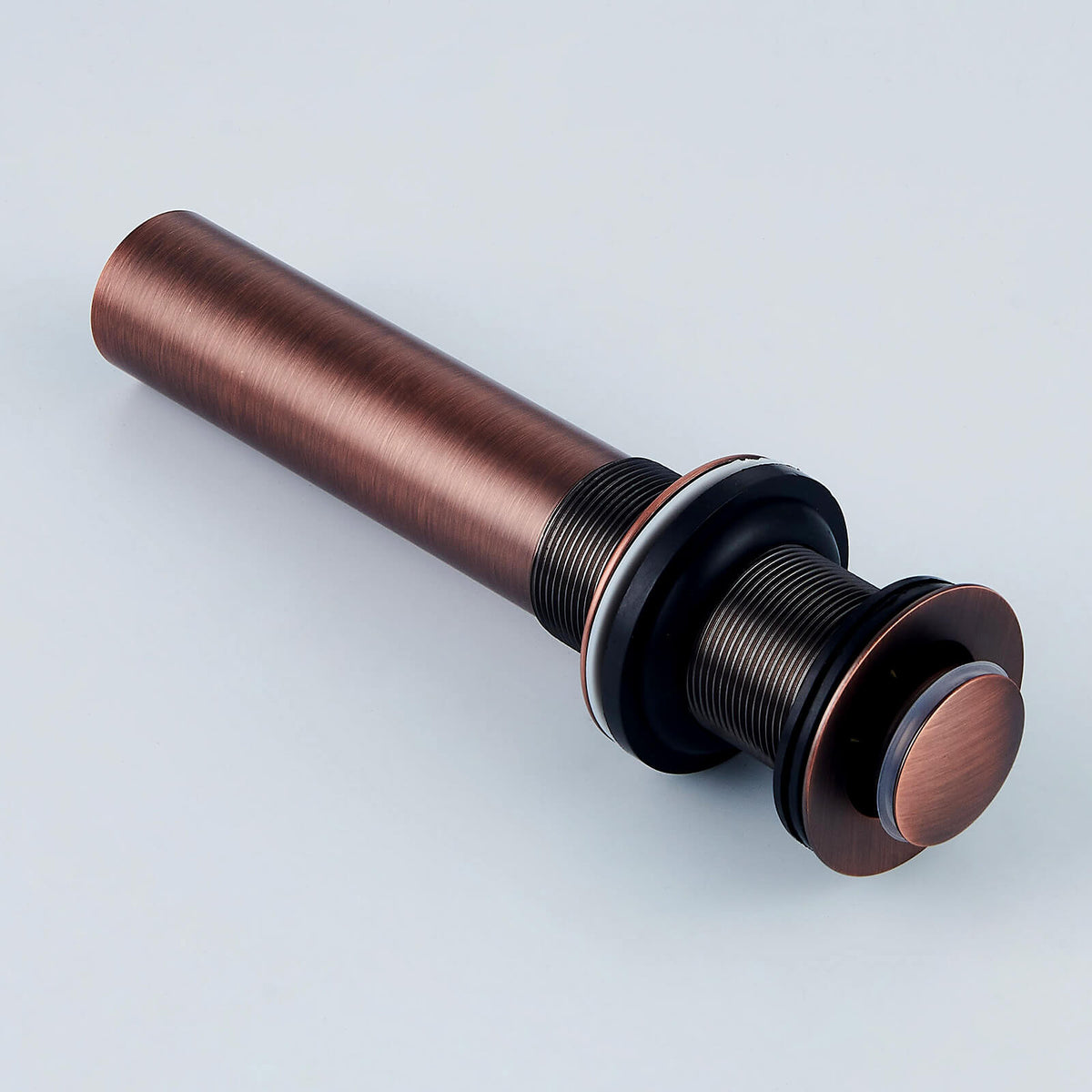 All-Brass No Overflow Bathroom Sink Drain Stopper, 5 Finishes