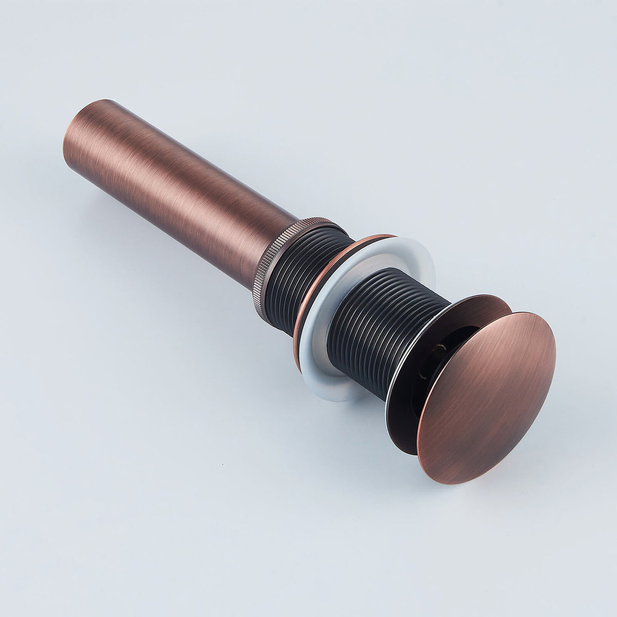 Solid Brass Pop-Up Sink Drain for Vessel Sinks Without Overflow, 5 Finishes