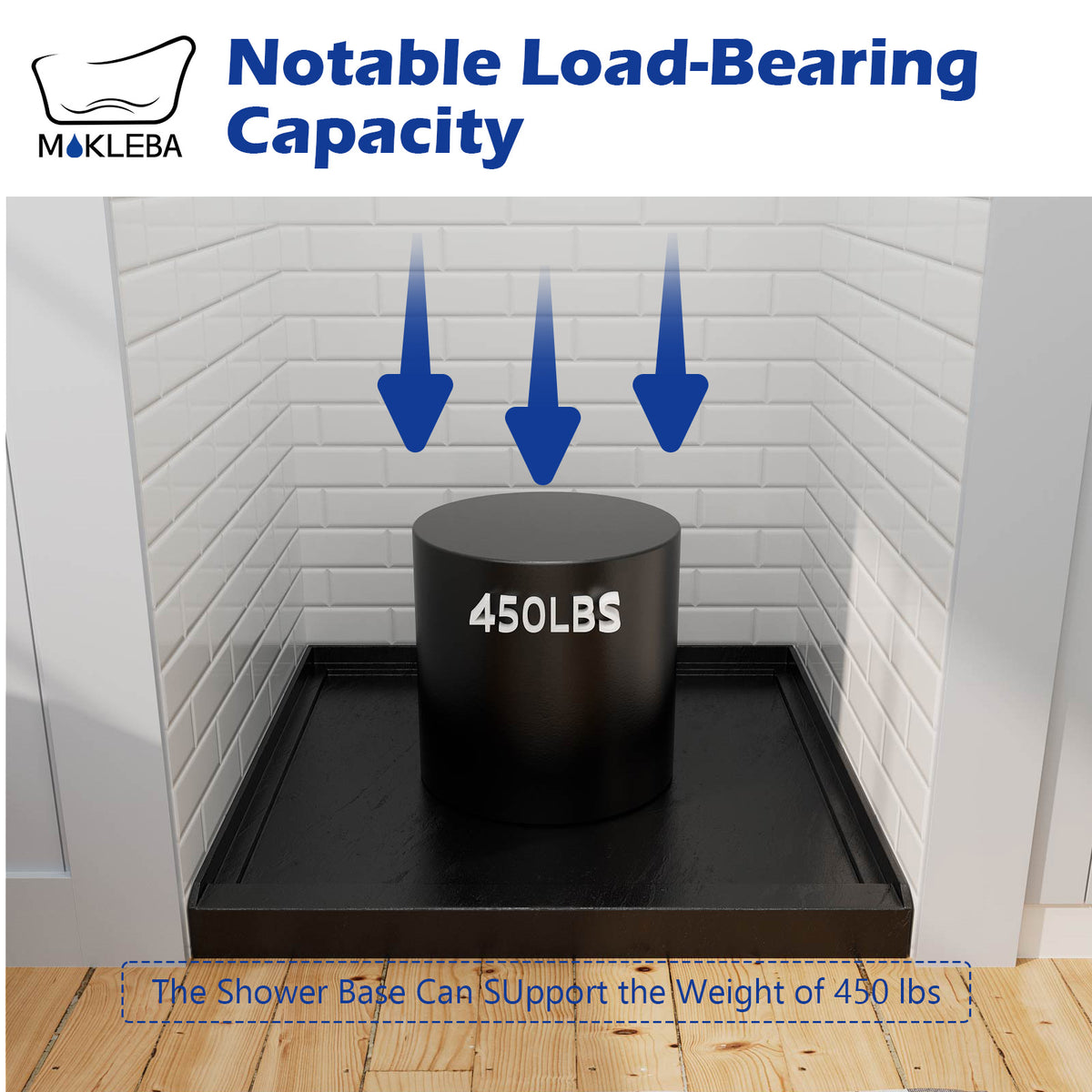 Mokleba 36"x36" Square Center Drain Shower Pan