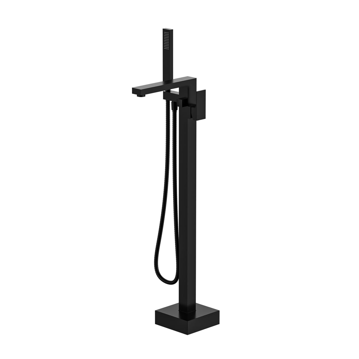 Mokleba Matte Black Freestanding Tub Filler with Hand Shower
