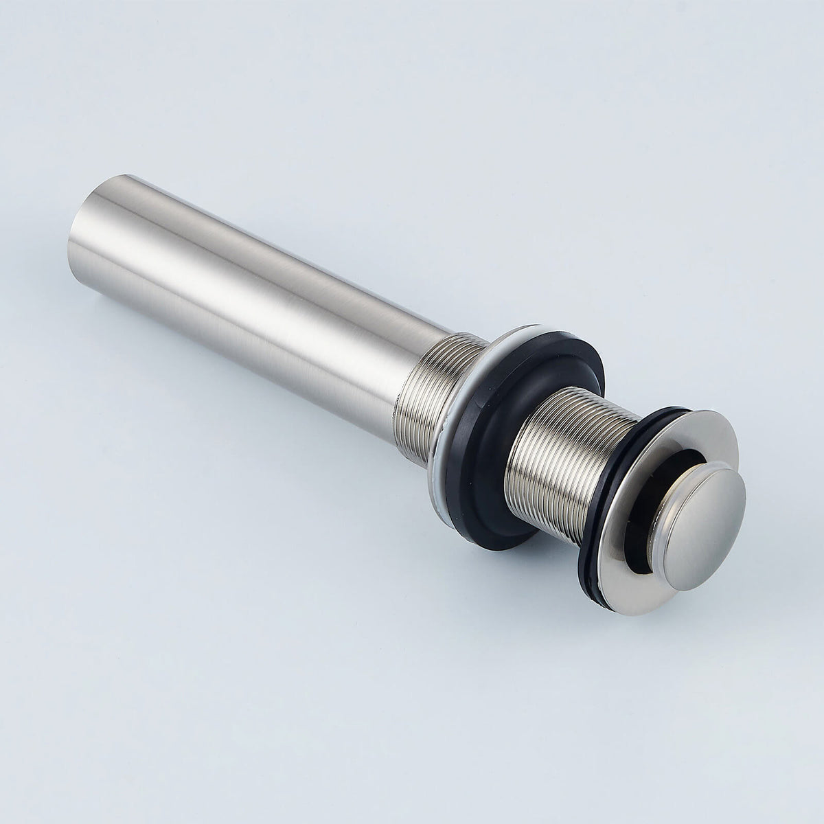 All-Brass No Overflow Bathroom Sink Drain Stopper, 5 Finishes