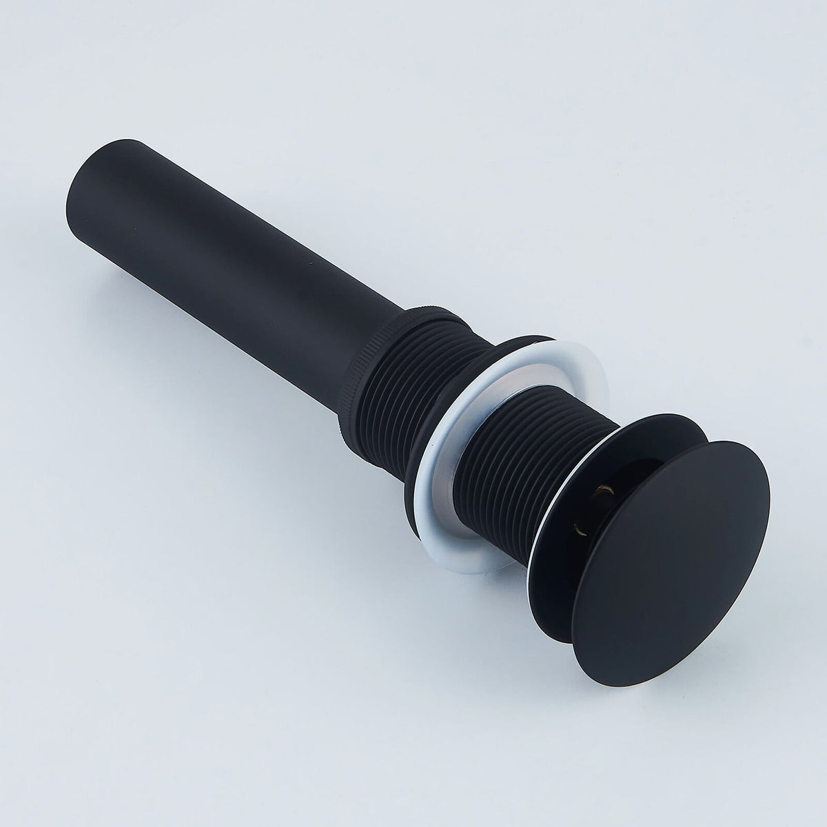 Solid Brass Pop-Up Sink Drain for Vessel Sinks Without Overflow, 5 Finishes