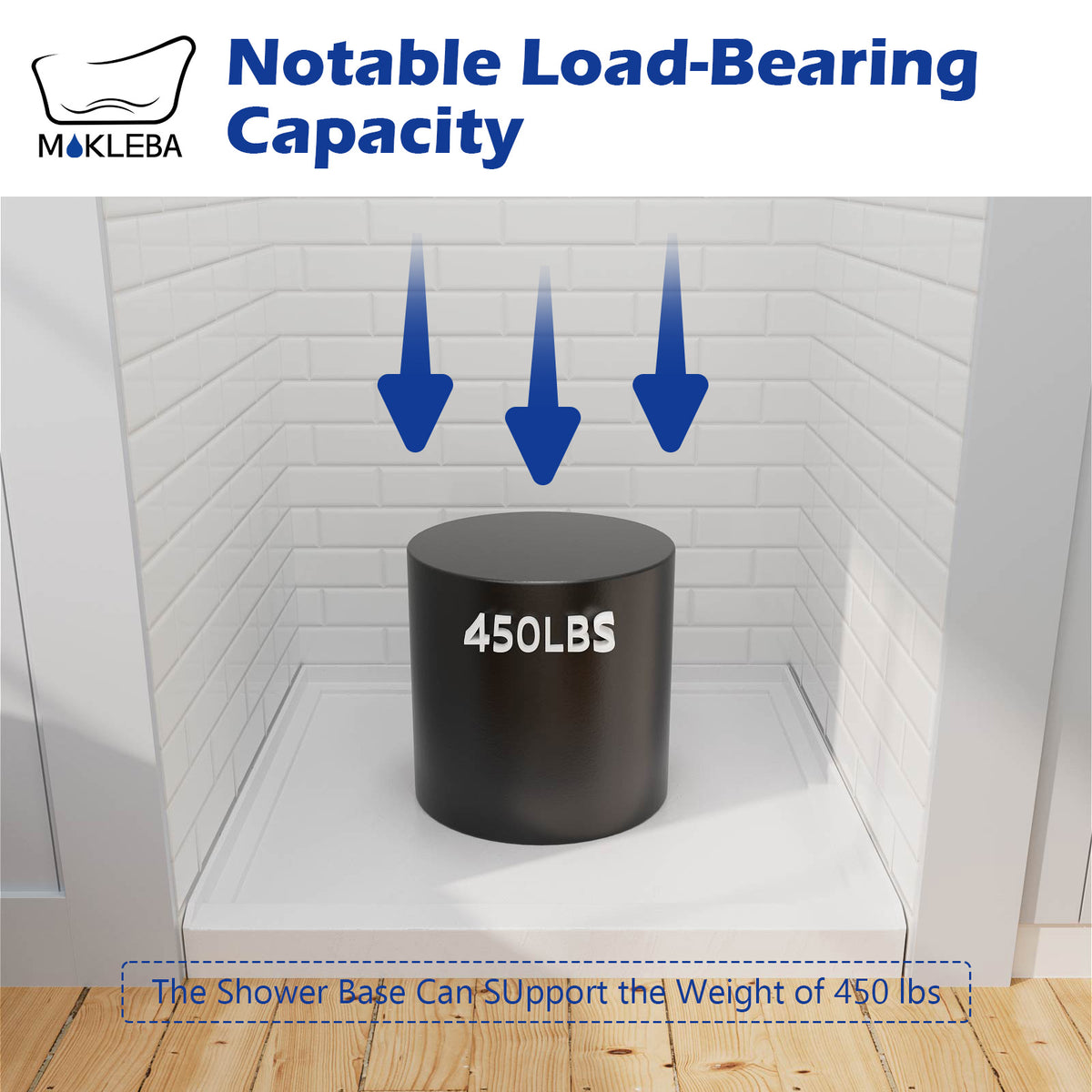 Mokleba 36"x36" Square Center Drain Shower Pan