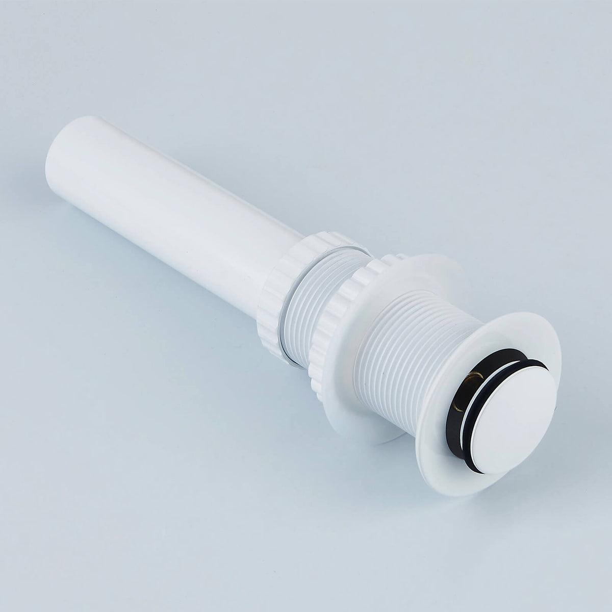 Solid Brass No-Overflow Sink Drain with Hand-Tighten Lock Nut, 5 Finishes