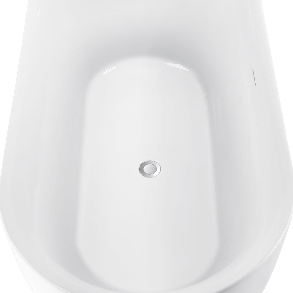 59 inch oval soaking tub with durable stain resistant acrylic material
