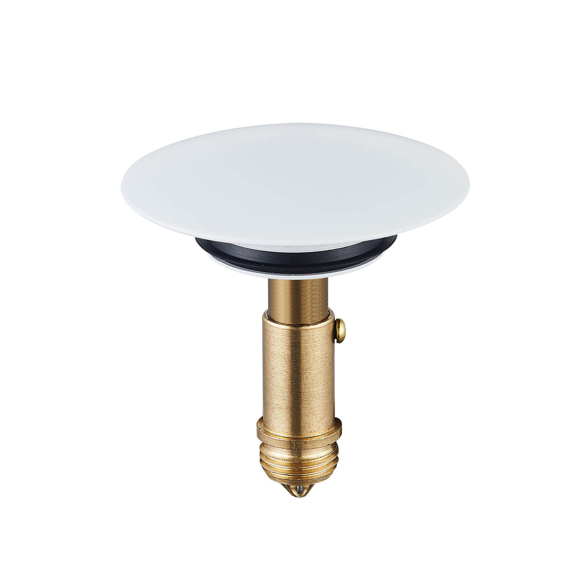 Solid Brass Pop-Up Sink Drain for Vessel Sinks Without Overflow, 5 Finishes
