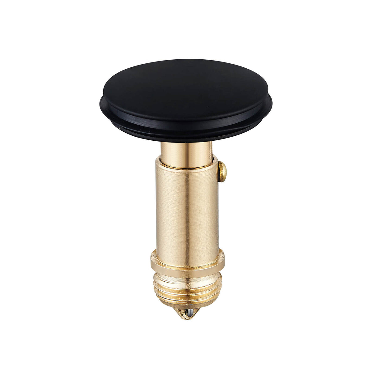 Solid Brass No-Overflow Sink Drain with Hand-Tighten Lock Nut, 5 Finishes