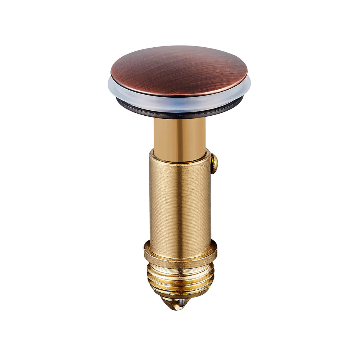 All-Brass No Overflow Bathroom Sink Drain Stopper, 5 Finishes