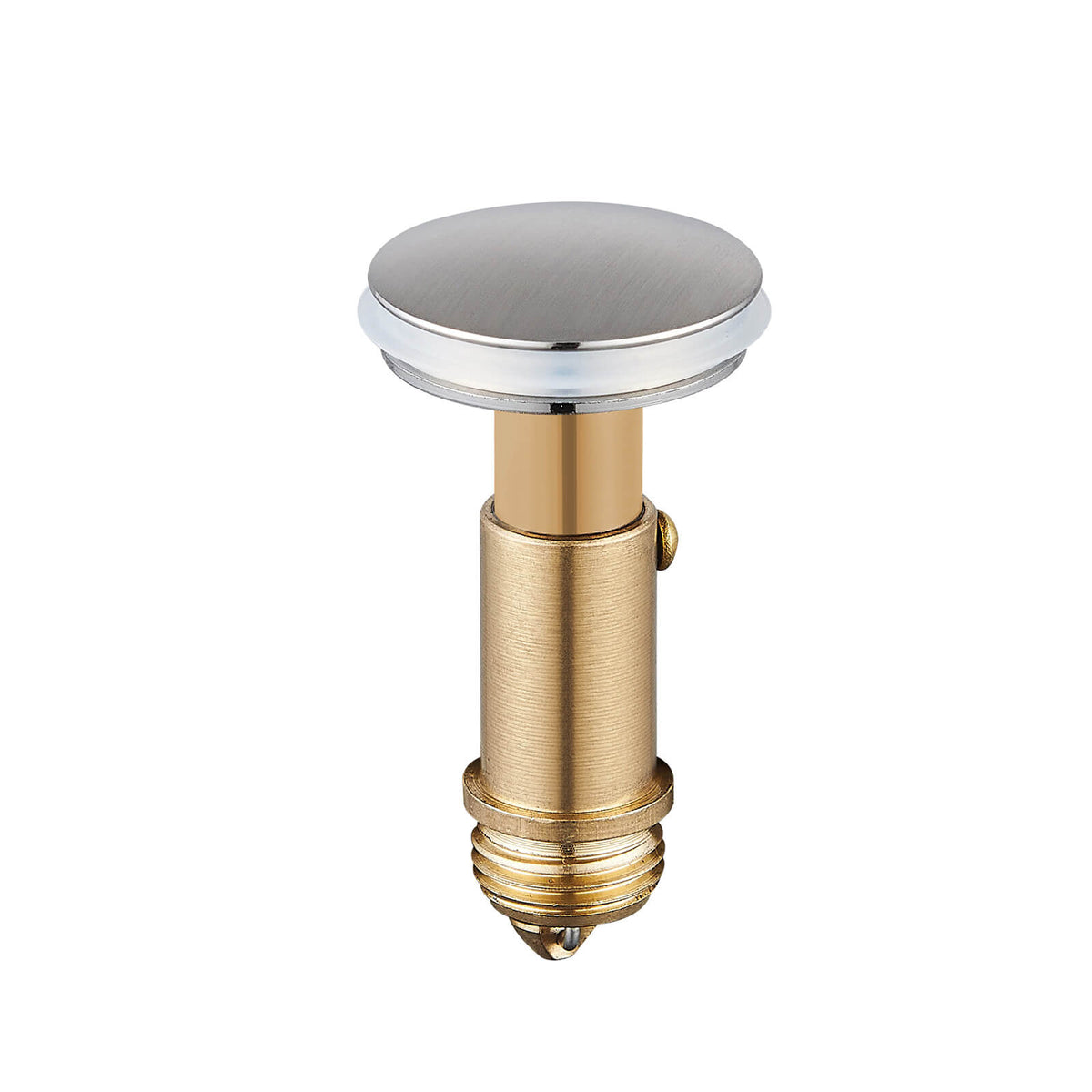 All-Brass No Overflow Bathroom Sink Drain Stopper, 5 Finishes