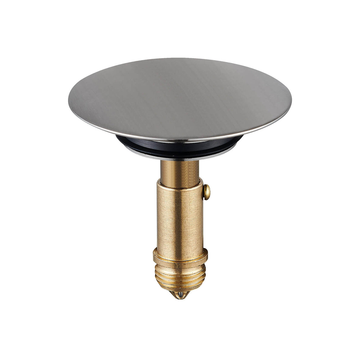 Solid Brass Pop-Up Sink Drain for Vessel Sinks Without Overflow, 5 Finishes