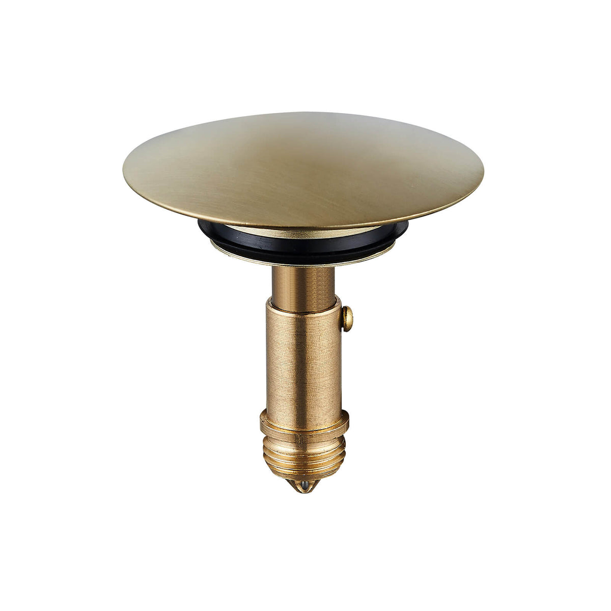 Solid Brass Pop-Up Sink Drain for Vessel Sinks Without Overflow, 5 Finishes
