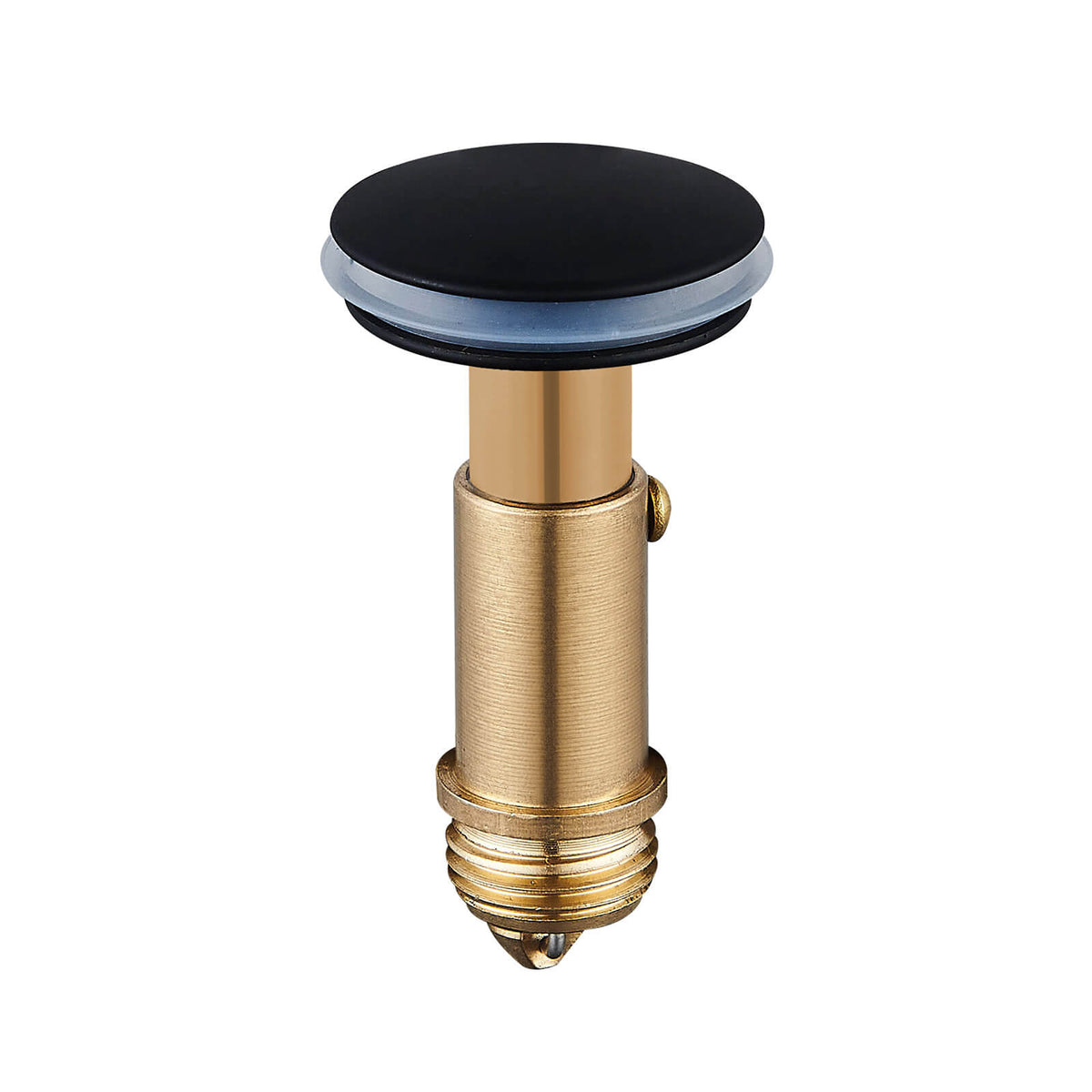 All-Brass No Overflow Bathroom Sink Drain Stopper, 5 Finishes