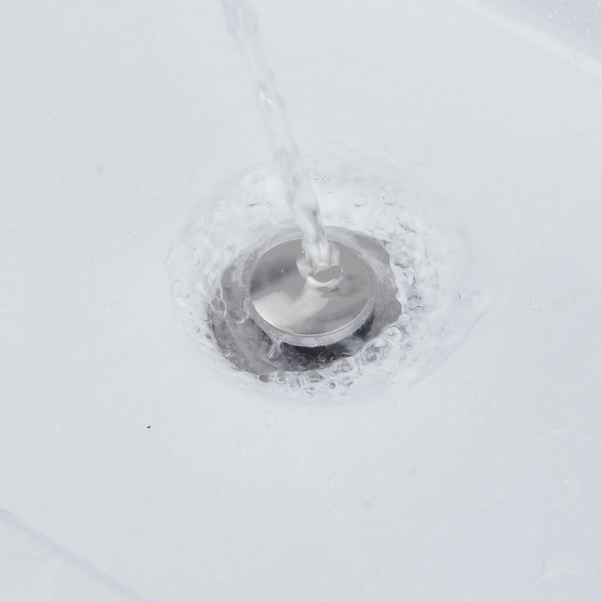 All-Brass No Overflow Bathroom Sink Drain Stopper, 5 Finishes
