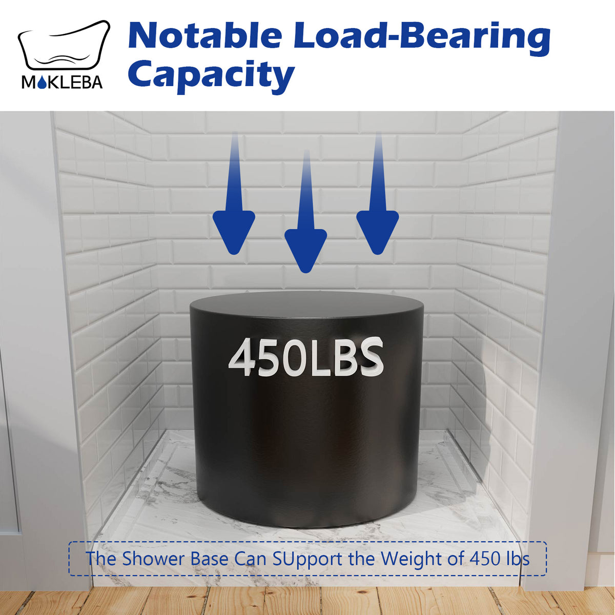 Mokleba 36"x36" Square Center Drain Shower Pan