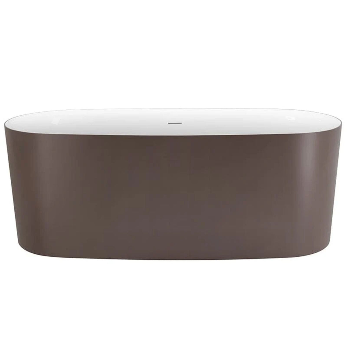Brown Soaking Tub with Crack-resistant Surface