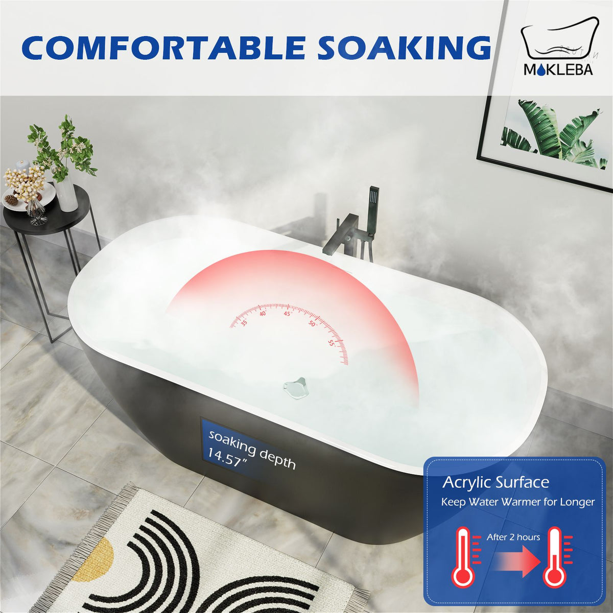 Comfortable Soaking Black