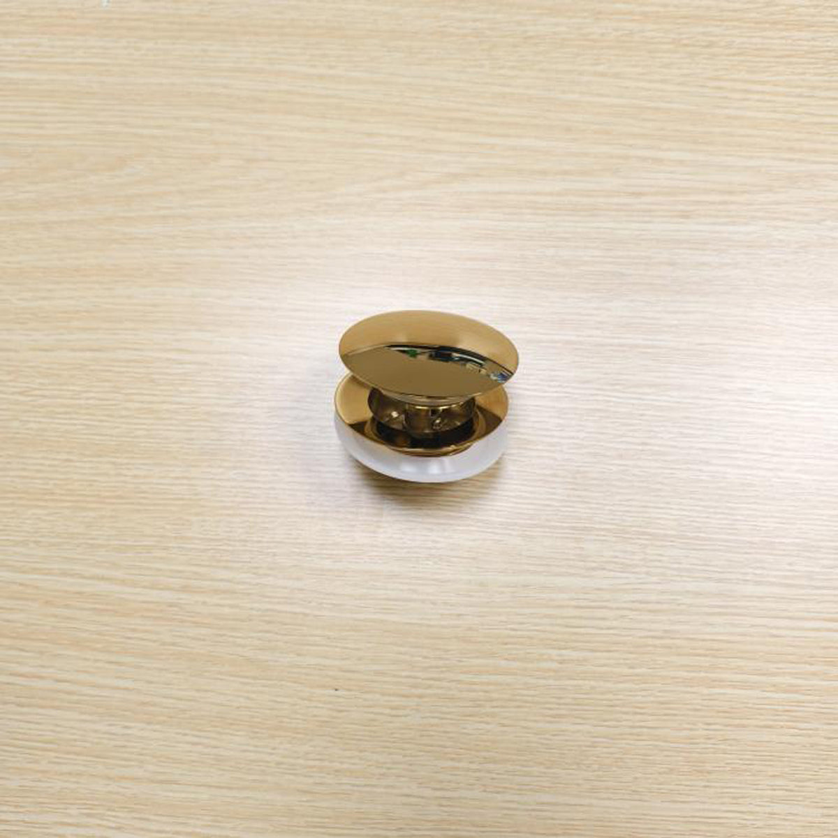 Mokleba Polished Gold & Chrome Pop-up Bathtub Drain Stopper Universal Fit