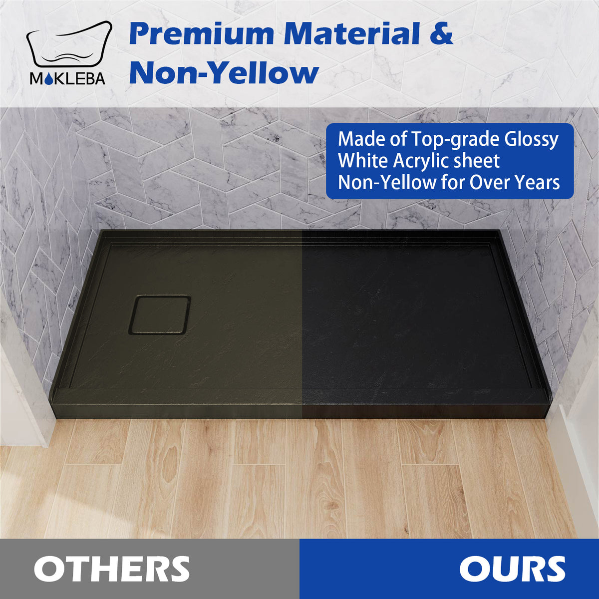 Made of Top-grade Glossy White Acrylic sheet