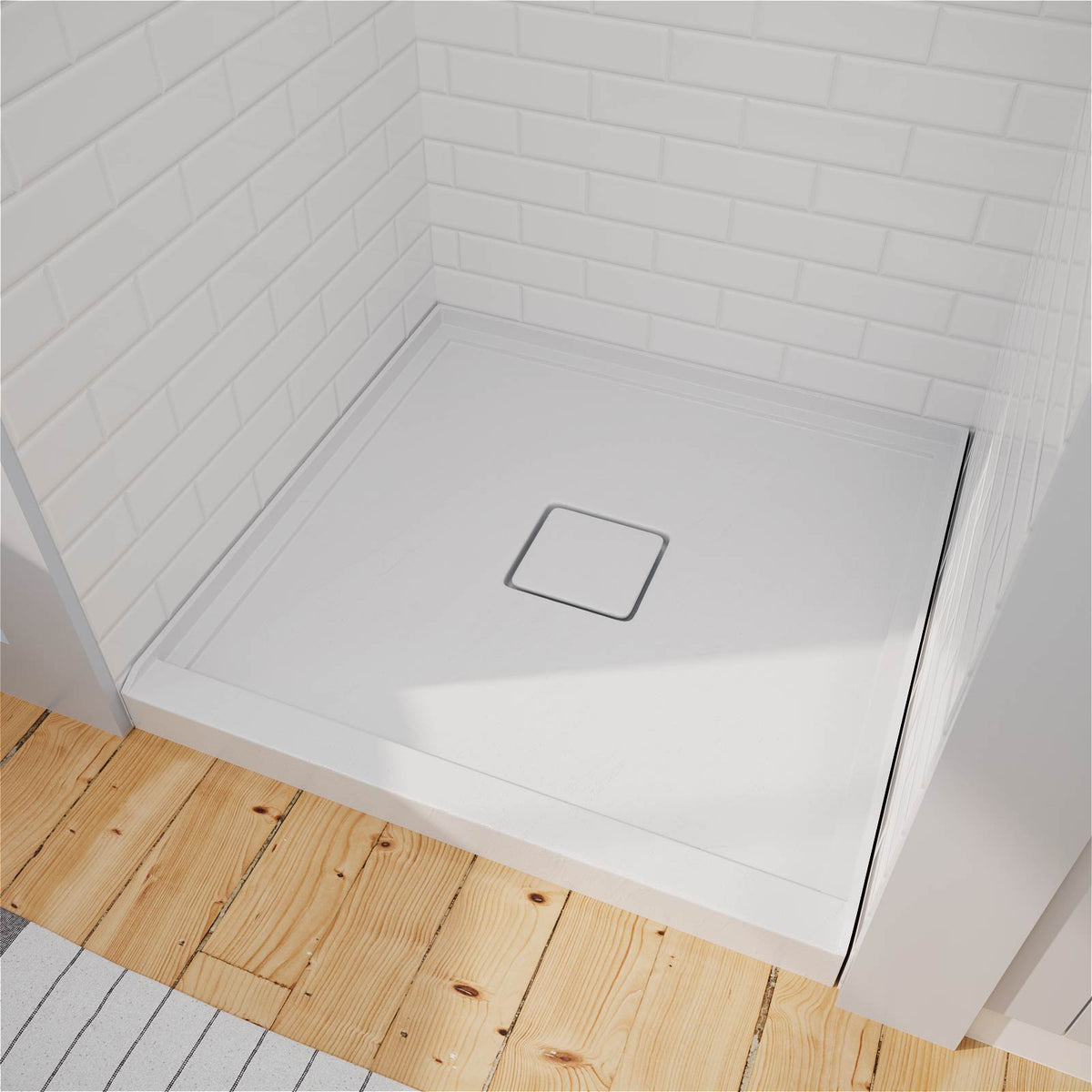 Mokleba 36"x36" Square Center Drain Shower Pan