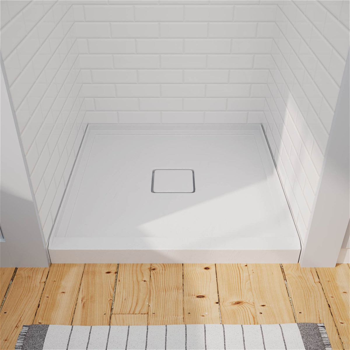 Mokleba 36"x36" Square Center Drain Shower Pan