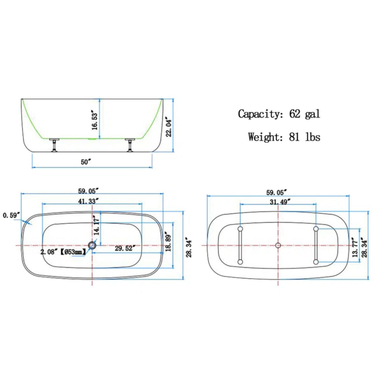 Product Dimensions Gray