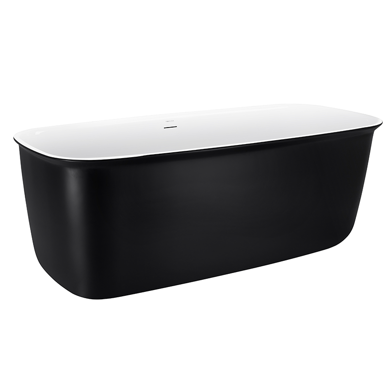 Mokleba 63'' Acrylic Freestanding Bathtub with Roll Top Soaking Tub